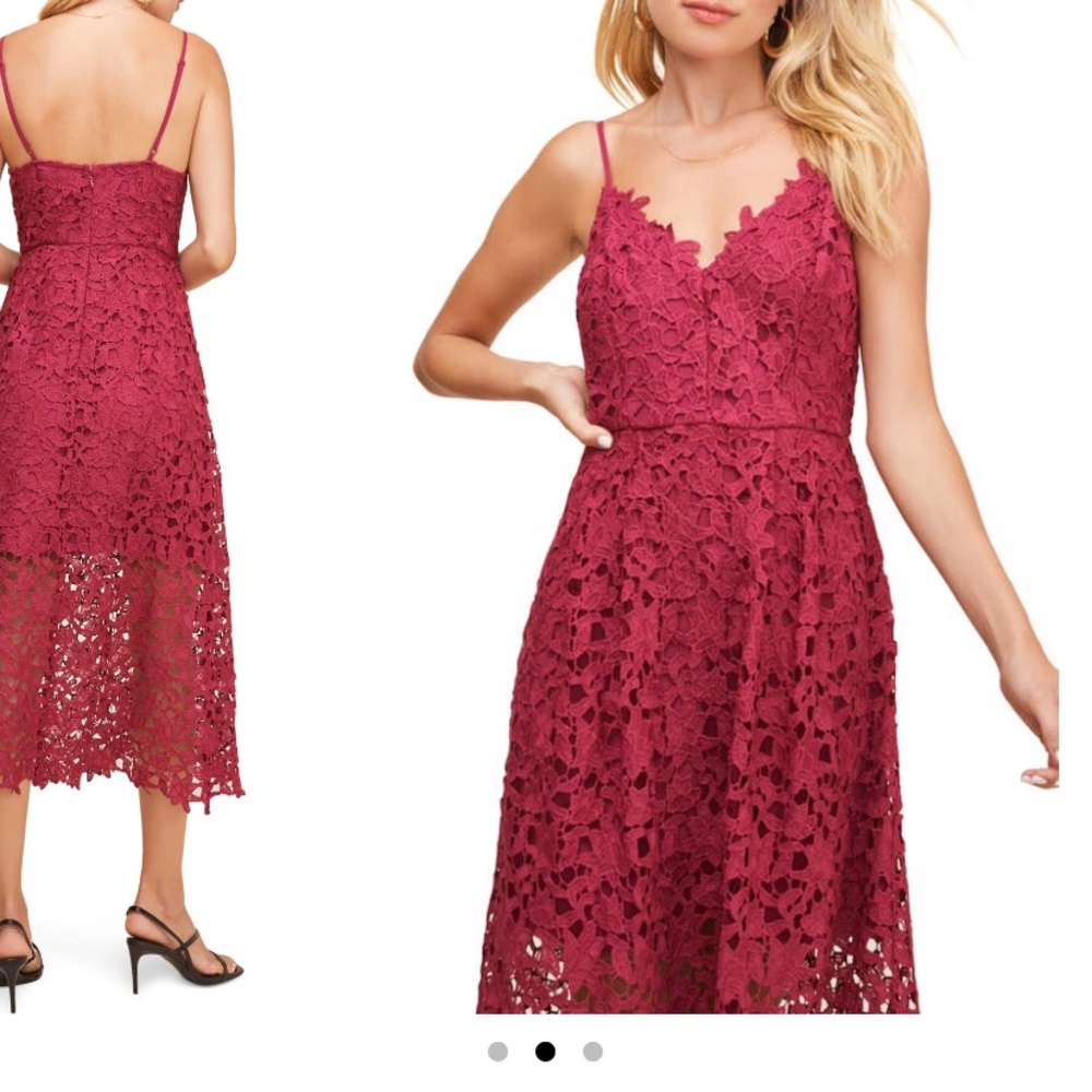NWT ASTR The Label Lace Midi Dress